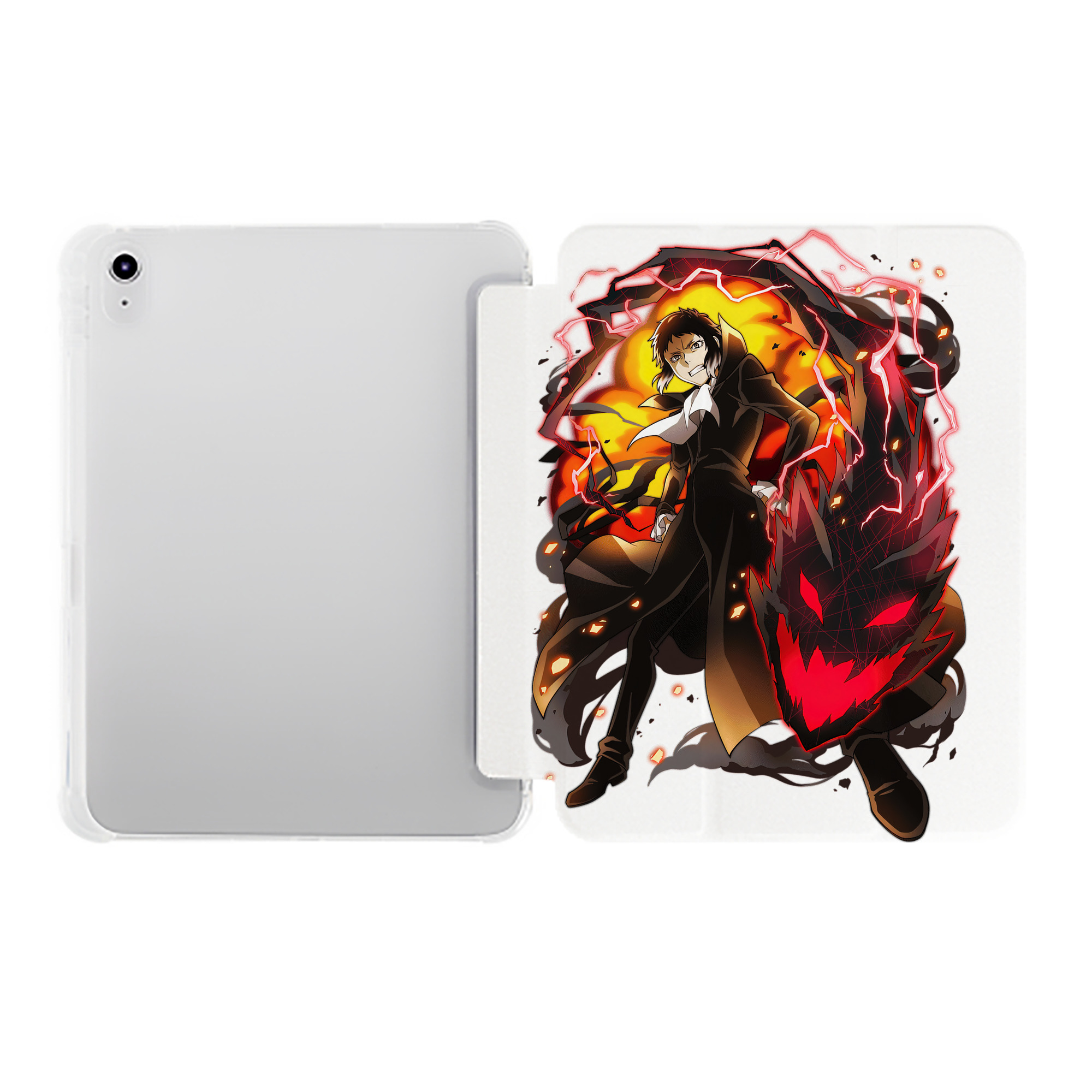 （画像用） 文豪ストレイドッグス Bungo Stray Dogs IPad ケース ペン収納付き 三つ折りスタンド PUレザー×シリコン 対応機種9.5/10.5/10.9インチ